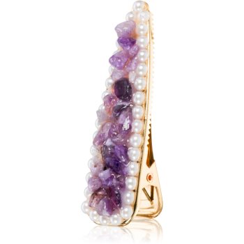Crystallove Amethyst Hair Clip agrafă de păr - imagine 2